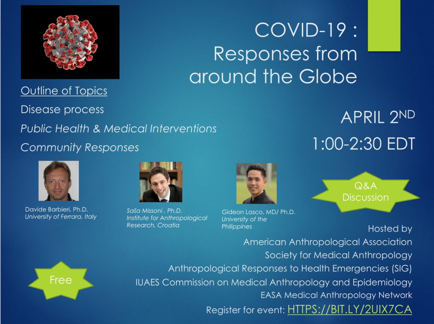 Poster za diskusiju o COVID-19